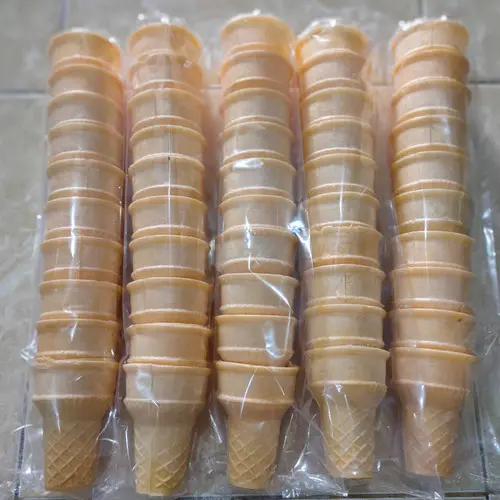 Cone Ice Cream Es Krim Cone Datar 1 pack 10 pcs Diameter 5,5 cm Bahan Renyah