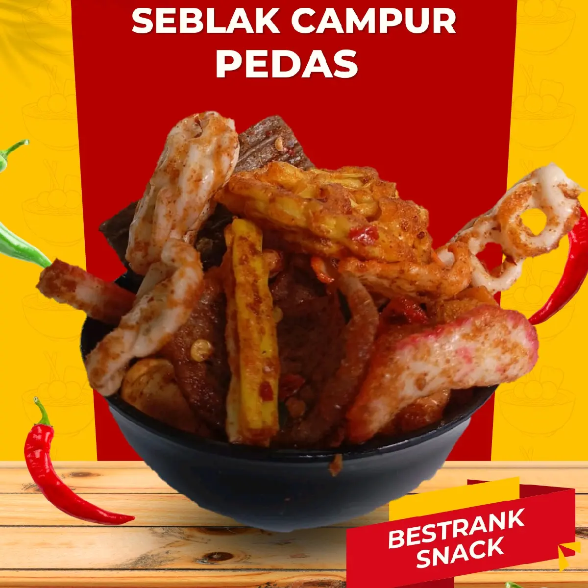 Kerupuk Seblak Campur Pedas 500 Gram - Snacks Kering Goreng - Food, Cemilan, Krupuk, Keripik