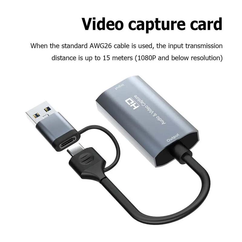 Product Introduction of Z29B USB/Type-C 2-in-1 Video Capture Card for Mobile Computer HDMI HD Collector Adapter for Live Video Game Capture Audio Accessories Dvd 11