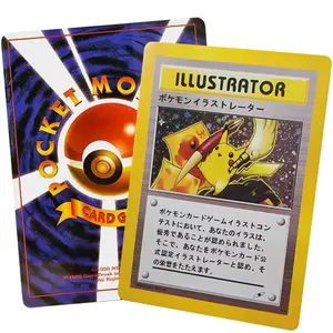 1996 Years Pokemon Pikachu Illustrator Cards DIY Pokemon Flash Cards