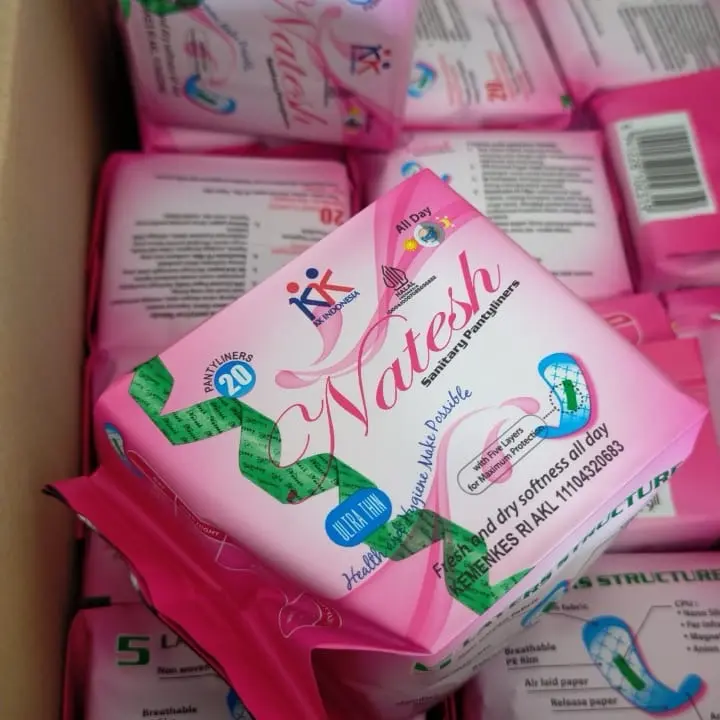 Pembalut Natesh Pantyliner isi 20 Pads Pembalut Wanita Pantyliner Herbal Natesh Mengatasi Keputihan 2
