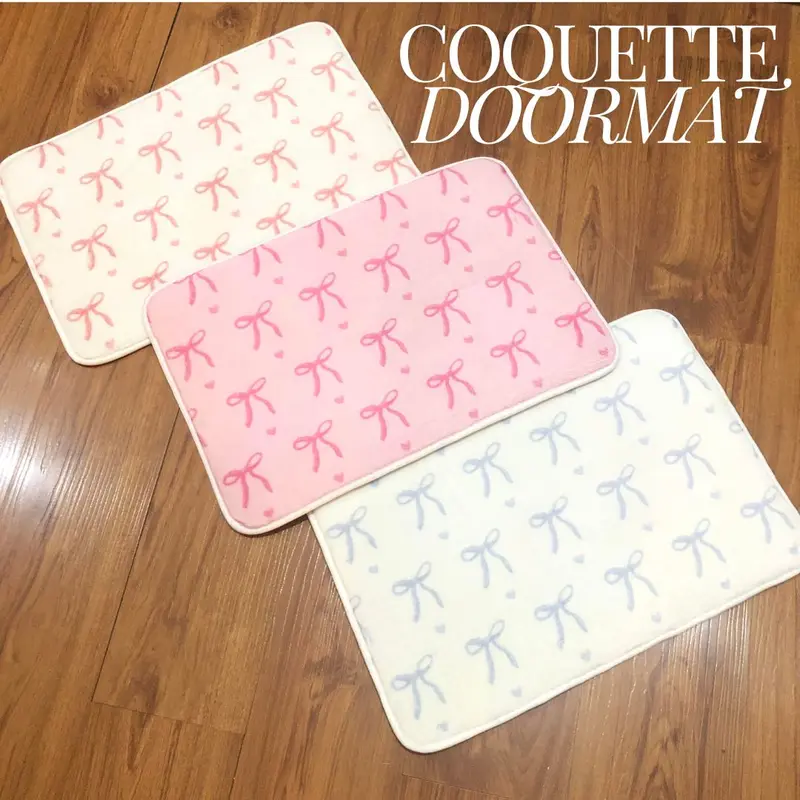 Keset Pintu Aesthetic Doormat Kamar Tidur/Ruang Tamu Warna Pastel Tebal dan Halus 38x58cm 0