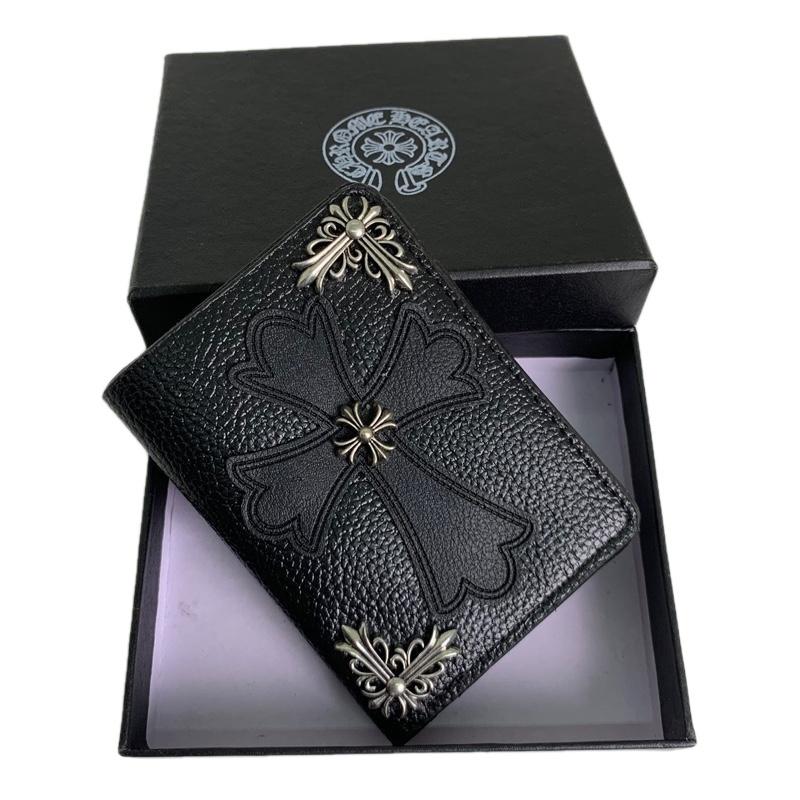 Ví đứng Chrome Heart da PU Cross Plus unisex fullbox