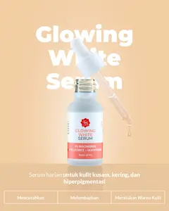 VIVA GLOWING WHITE SERUM With Triple Brightening Booster - 20 ml -  Mencerahkan - Glutathione  Licorice Niacinamide