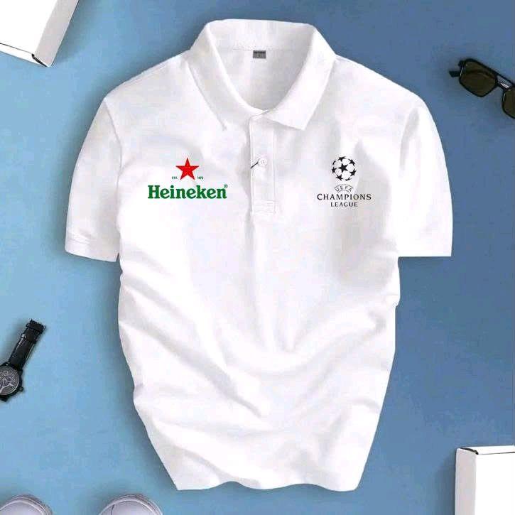  Áo POLO Heineken × champion league  hàng dày dặn co giãn tốt 