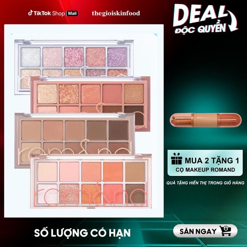 Bảng Phấn Mắt 10 Màu Trang Điểm Lấp Lánh Romand Better Than Eye Palette Cosmetic Eyeshadow Mỹ Phẩm