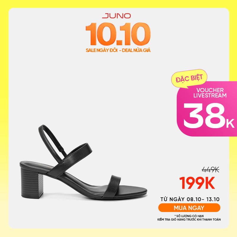 JUNO Giày Sandal Gót Vuông Basic - SD05127