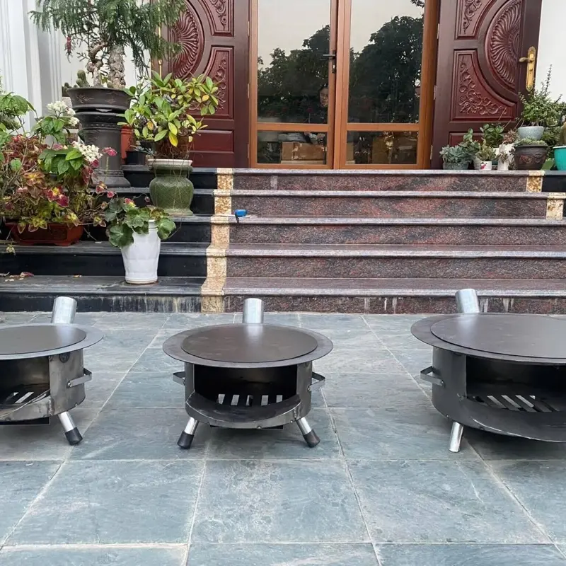 Bếp Tròn Chống Đen Nồi C40 + Chất Liệu Thép Liên Xô Bền Đẹp - Đủ Phụ Kiện Đi Kèm Camping 8