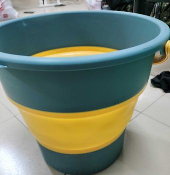Product Review of 17L Foldable bucket basin Folding pail Portable Collapsible Foot Camping Car wash mop bucket tong Baldi boleh lipat from Q**7 0