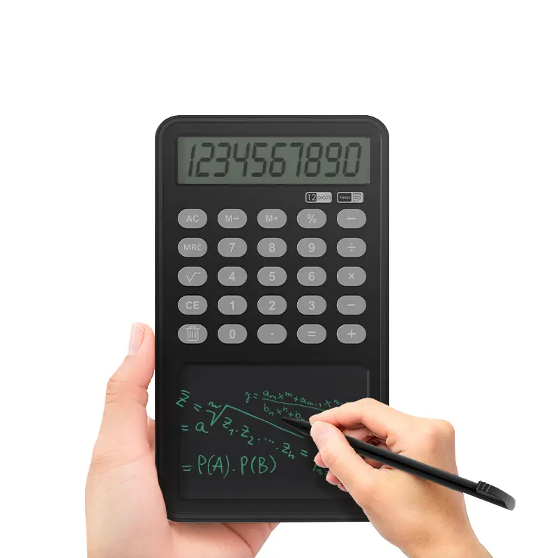 SEURONIC Calculator With Notepad/ Portable Calculator With Writing Pad 3.6" LCD Screen