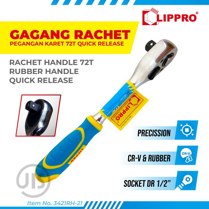Jual Lippro Ratchet Handle 72T Quick Release – Gagang Rachet Karet ...