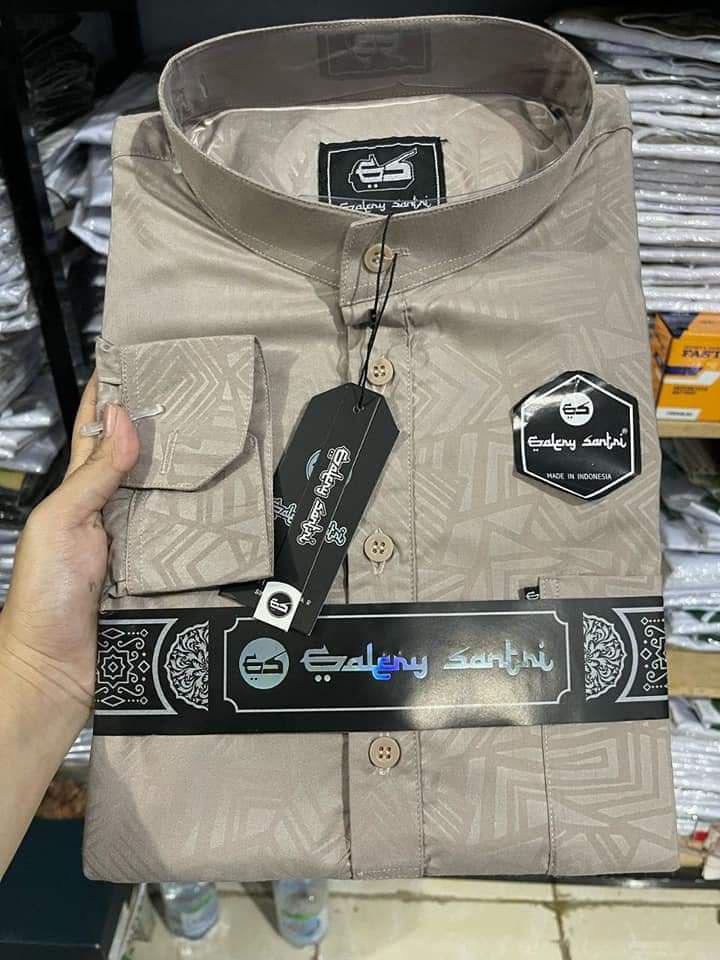 Product Introduction of Galery Santri Baju Kemko Sultan Melayu Bahan Spun Embos Premium Motif Polos Lengan Panjang Model Terbaru 37
