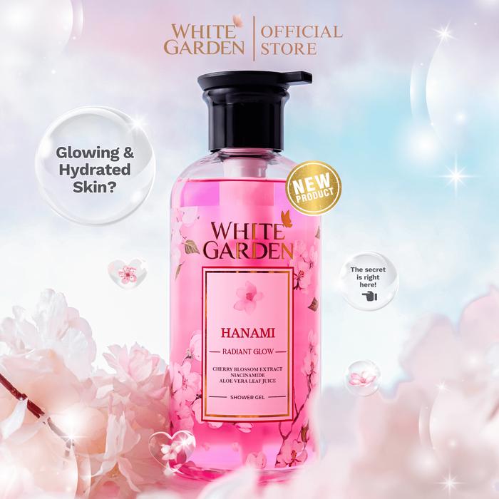 Gambar WHITE GARDEN Shower Gel Hanami With Cherry Blossom Extract, Niacinamide & Aloe Vera Juice - HANAMI dari White Garden ID Kota Administrasi Jakarta Barat Tokopedia