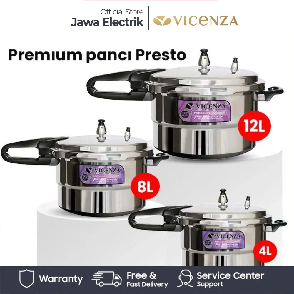Presto Premium Vicenza V-328 Presto Kapasitas 12 Liter (28 Cm) Original Vicenza