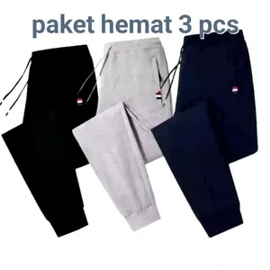 paket hemat 3 pcs celana jogger pants pria wanita