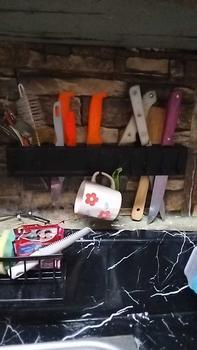 Product Review of 30~60 CM Knife Holder Kitchen Cooking Utensils Stainless Steel Hanging Organizer Wall Mount utensil Rack Kitchen wall rack Kitchen wall rack from g**a 0