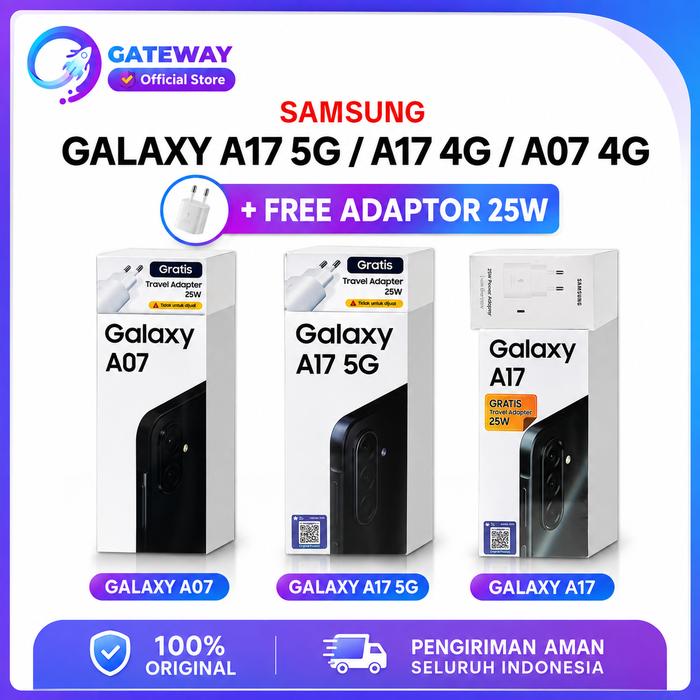 Gambar SAMSUNG GALAXY A17 5G | GALAXY A17 | A 07 | 8GB 256GB / 8GB 128GB - A 07 - 4/64GB, BLACK dari Gateway Indonesia Comp Kota Administrasi Jakarta Utara Tokopedia