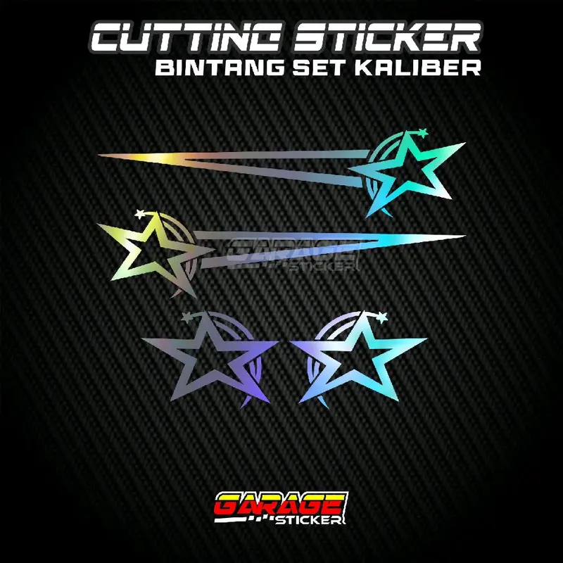 Stiker bintang isi 4 cutting sticker set universal all motor promo 5