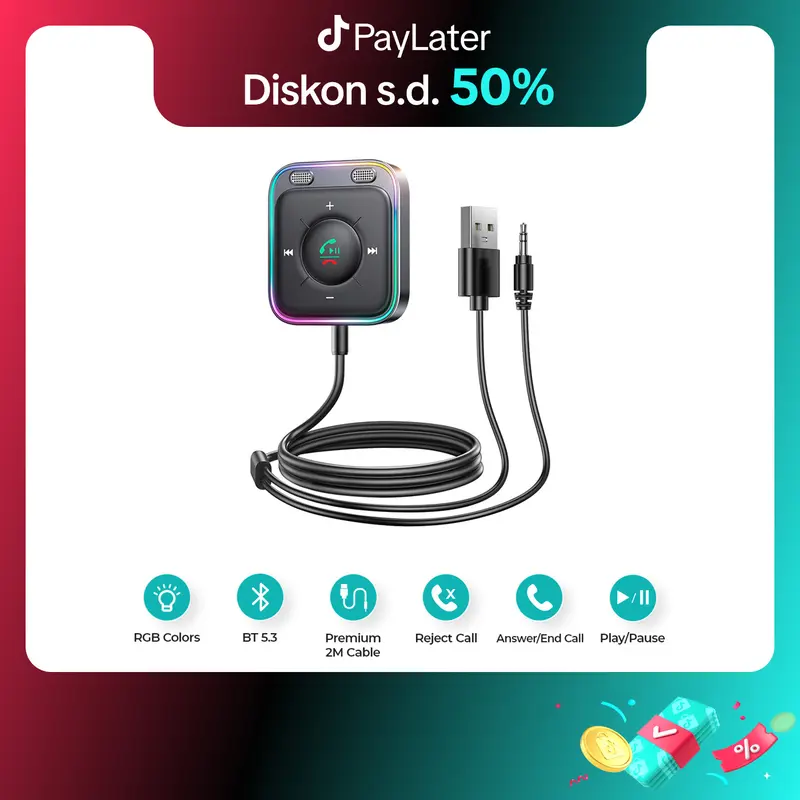 JOYROOM CB3 Car Wireless Receiver Bluetooth 5.3 Dual mic ENC 0