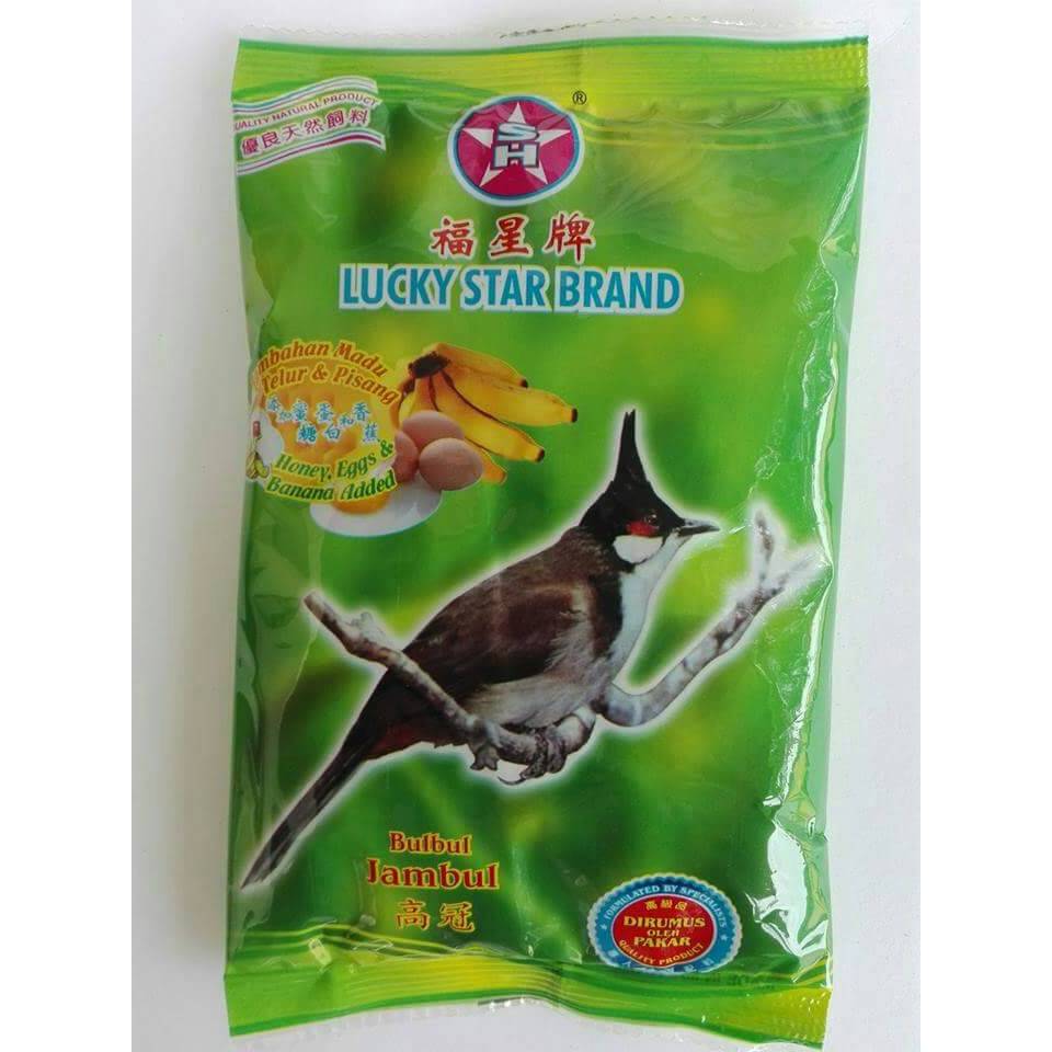 Lucky Star Jambul 200gram Bird Feed Makanan Burung Dedak Bulbul Food