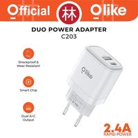Gambar Olike C203 Charger Dual Port USB Micro + Type-C 12W 2.4A Smart Protection - SATUAN ECERAN - Hitam dari Liem Group Kota Administrasi Jakarta Barat 1 Tokopedia