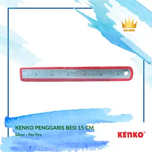 KENKO Penggaris Besi Metal Ruler Mistar 15 cm - PCS