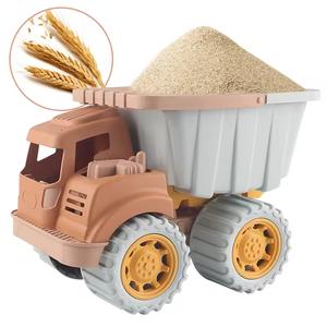 Children's Outdoor Beach & Sand Toys Excavator Simulation Vehicle Wheat Straw Dumptruck Bulldozer Sliding Game Toy