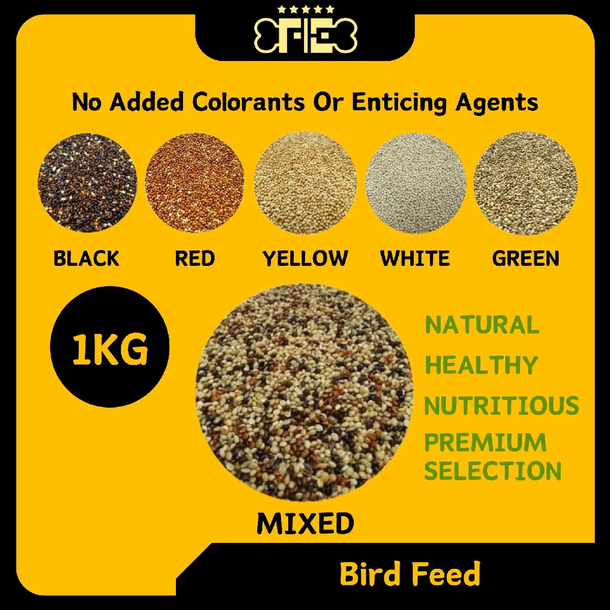 Mixed Millet Seed Bird Feed / Makanan Burung Bird Food (1KG)