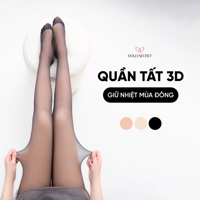 [AFF] Quần tất giữ nhiệt 2 lớp nỉ mỏng 3D (Có Bigsize) Chân Thật DOLLY SECRET giữ ấm mùa đông (10 độ) t40 quantat