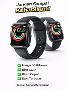 Smartwatch Bluetooth Call 50 Ribuan – Jam Tangan HP Pria Wanita Bisa Telepon & Notifikasi WA Sport Mode