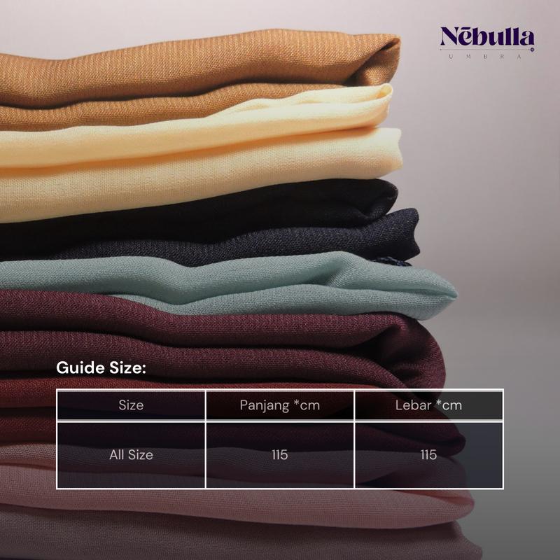 Product Introduction of BUY 1 GET 1 Nebulla Umbra   Wine Kerudung Plain Square Premium Polycotton 0