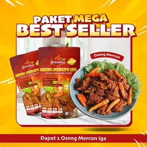 PAKET MEGA BEST SELLER (2 PACK Daging IGA MERCON) BOLOSEGO Pedas