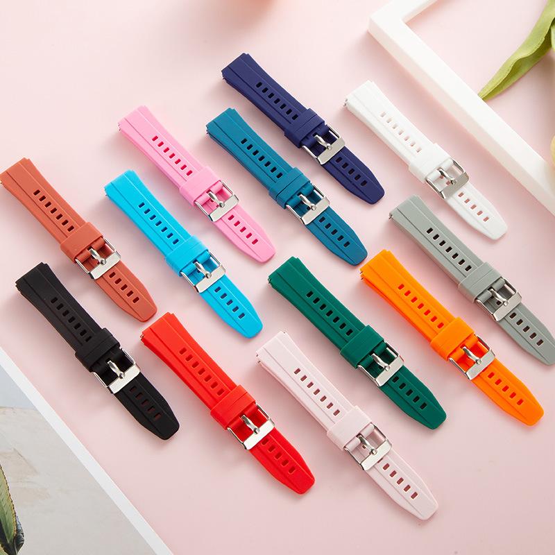 Dây đồng hồ cao su cốt thông minh 18mm 20mm 22mm