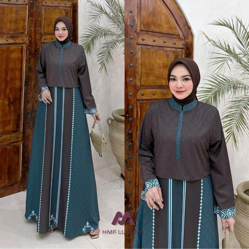Gisella Dress Gamis terbaru Premium original import by hmf luxury 5