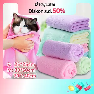 Handuk Kucing Grooming Tinggi Handuk Mandi Kucing Anjing Handuk Hewan