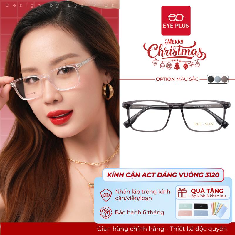 RM Kính Cận Gọng Chữ Nhật Nam Nữ Reeman 3120 Eye Plus Gọng Kính Nhựa Acetate Kính Mắt Kiểu Dáng Thời Trang Unisex Hiện Đại