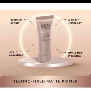 Pixy Make It Glow Thecno Fixed Matte Primer dengan Teknologi X-Binder Botanical Extract dan Perlindungan UVA UVB