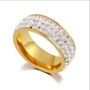 Cincin Titanium Asli Anti Karat/Luntur Motif Full Mata BESAR Terlaris Kece