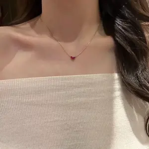 (LIVE) OMG! Perhiasan.Shop - Kalung Love Small 925 Warna Wanita Bahan Titanium Anti Karat