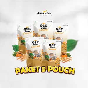 QSC - (PAKET HEMAT 5 Pouch) QSC Rasa Caramel - 8x Zat Aktif Lancarkan Siklus Wanita 100g Caramel