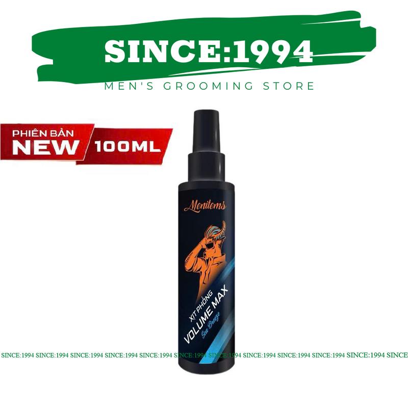   Phiên Bản Mới  Xịt tạo phồng tóc Menitems 100ml tạo độ phồng tự nhiên hỗ trợ giữ nếp chống bết tóc - Chính Hãng 