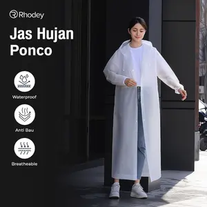 Rhodey Jas Hujan Ponco Anti Rembes Dewasa EVA Waterproof Raincoat - TY876