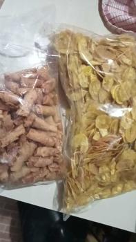 Product Review of paket bundling 1 kg keripik pisang kepok gurih & sumpiah abon udang Camilan Snack from i**1 0