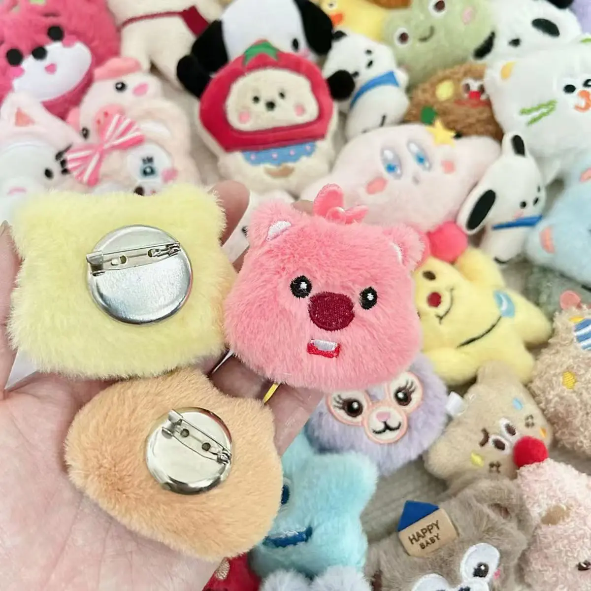Gấu Bông Ghim Cài Set 10 Túi Mù, Hoạt Hình Dễ Thương, Chó chó Con Và Gấu, Quà Tặng Nhỏ Đóng Gói Riêng