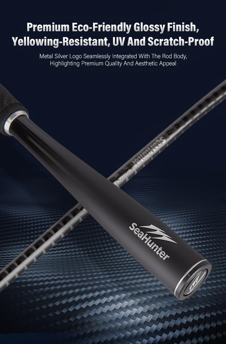 [OFFICIAL] SeaHunter U-Line 1.8M M/MH Joran Pancing,Fuji Ring Keramik, ujung joran serat karbon padat, teknologi anyaman silang 24T + 30T, pegangan dan dudukan reel serat karbon, cocok untuk memancing dengan umpan mikro,Spinning/Baitcasting BC Fishing Rod