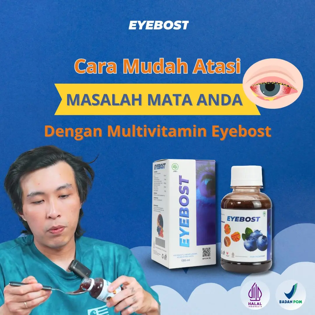 Madu Eyebost Rasa Billberry [1 Botol] - Solusi Mata Sehat dari Minus - Madu Kesehatan Mata