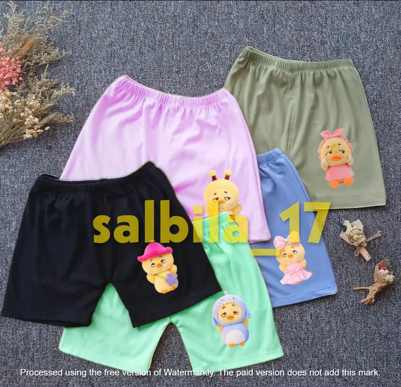 Paket 5 Pcs Celana Pendek Sablon Karakter Anak Perempuan Usia 1-13 Tahun Pakaian Bawahan Anak Perempuan 3