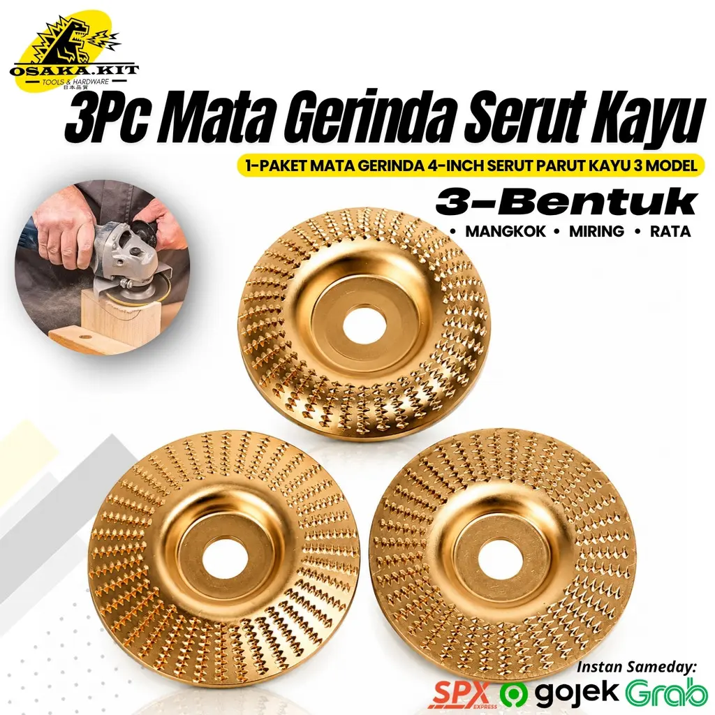 Mata Gerinda Serut Kayu Carving Saw 4 Inch Gold - Ukir, Potong & Menghaluskan Kayu Cembung