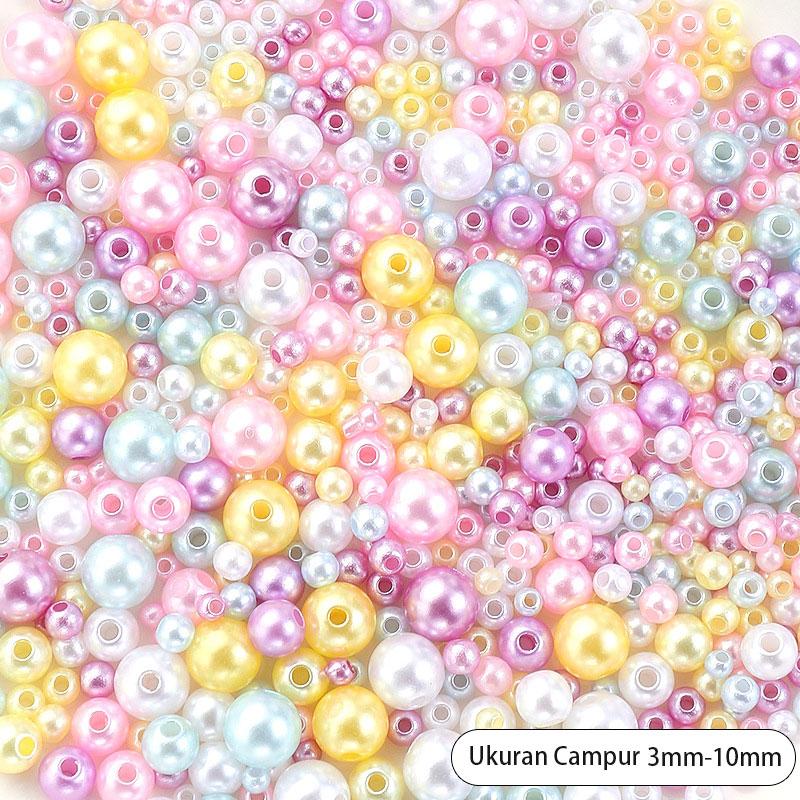 QIAO – Mix Size DIY Craft Beads 1000 pcs | Bahan Aksesoris untuk Gelang, Kalung & Dekorasi