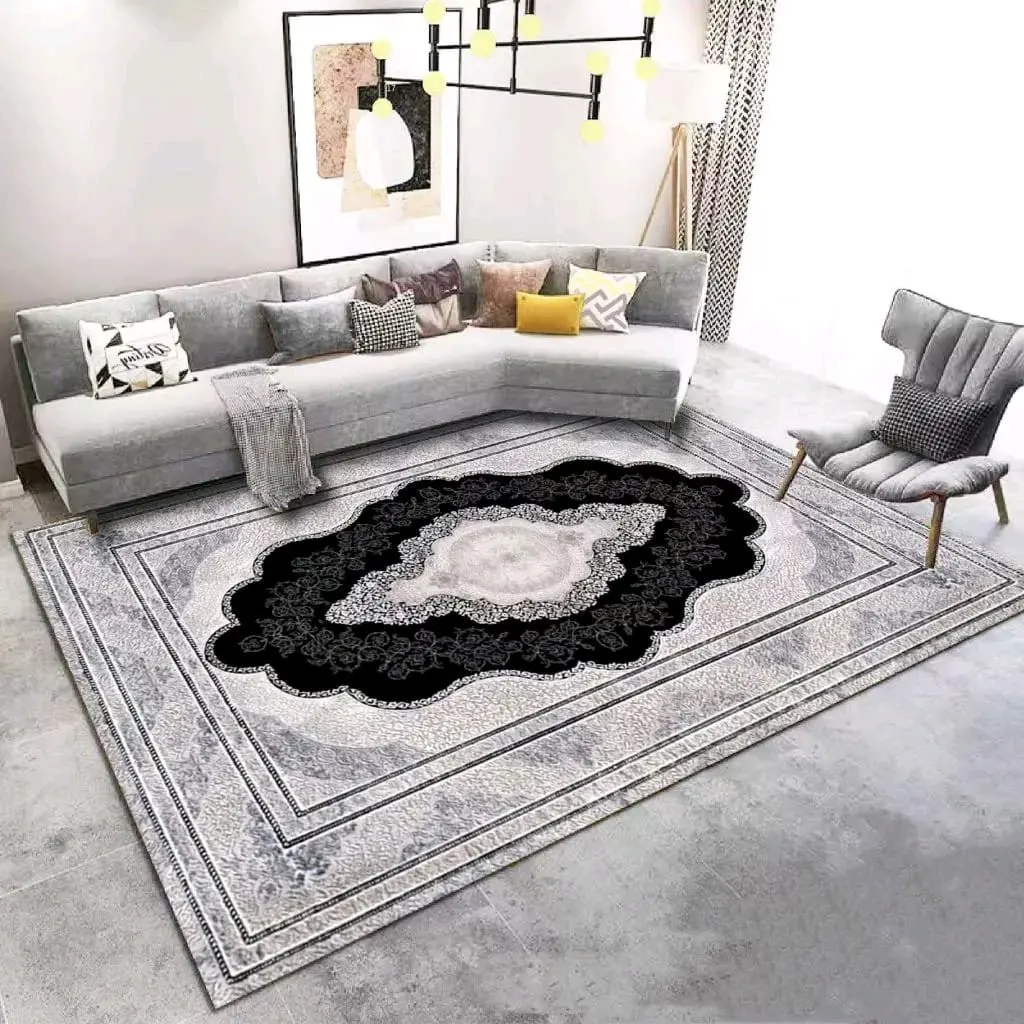 Karpet Lantai Ruang Tamu Polyester Anti Selip Ukuran 100*150cm
